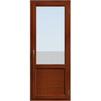 Комбинированная, филенчатая, одностворчатая балконная дверь Тик